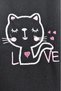 Cat Embroidered Spanish Leg Lycra Ribbed Ribbed Girls' Leggings - 2