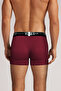 Men'S, Special Separator Cotton Boxer, Anti-Friction Separator Protection, Single, Burgundy - 3
