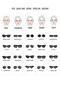 Unisex Black Vintage Bone Sunglasses - 7