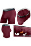 Men'S, Special Separator Cotton Boxer, Anti-Friction Separator Protection, Single, Burgundy - 2