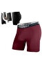 Men'S, Special Separator Cotton Boxer, Anti-Friction Separator Protection, Single, Burgundy