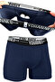 Men'S, Special Pouch Cotton Boxers, Novelty Boxers with Special Pouch Design, Single, Navy Blue