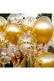 5Pcs Gold Pearlescent Metallic Transparent Balloon - 5