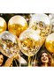 5Pcs Gold Pearlescent Metallic Transparent Balloon - 6