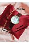 Dark Brown Color Genuine Leather Strap - Numeral Round Gold Case Women's Wristwatch (with Bracelet)