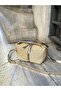 Gold Straw Lock Hand and Shoulder Bag for Women - 2