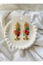 Colorful Sequin Sequined Fishtail Earrings –Gold Color Bohemian Earrings Model-Gold Fishtail Detailed Jewelry
