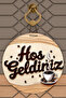 1Modern Digital Printing Wooden Brown a Cup of Coffee Door Ornament