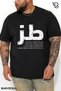 Men's Oversize Streetwear – Funny Arabic Print “طز” Printed Black T-Shirt