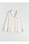 Shirt Collar Printed Women's Pajamas - 8