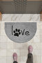 1Modern Digital Doormat Gray Paw Love Doormat - Front Door Mat
