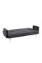 Claude 3 Seater Fabric Sofa Bed - Grey - 2