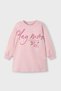 Girl's Graphic Printed Sweatshirt Dress - Powder Pink
