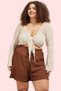 Women's Fashion Plus Size Relaxed Fit Short Knitted Shorts Casual Combinations Summer Shorts - 3
