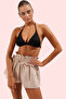 Women's Fashion Beach Shorts Plain Pattern Flared Cotton High Waist Short Length Summer Shorts Weekend