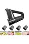 Multi-Function Rotary Grater & Slicer, 4 Blades for Vegetables & Cheese, Black - 6