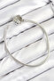 Brass Charm Zircon Stone Heart Model Silver Color Women's Bracelet - 2