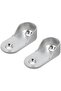 Closet Rod End Flange Bracket Supports Furniture Hardware Accessories Wardrobe Tube Support - 2