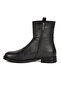 Black Genuine Leather Women's Boots with Fleece Inside 2552701K Z - 2