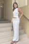 Ecru Maxi Basic Skirt Mg1890