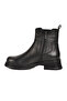 Black Genuine Leather Women's Boots with Fleece Inside 2452706K Z - 2