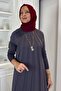 Beyza Ribbed Knitwear Dress Anthracite - 2