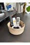 Beige Covered Basket Multi-Purpose Basket Bathroom and Kitchen Organizer Bread Potato Onion Pot Flower Pot - 5