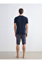 Standard Fit Men's Pajama Set with Shorts - 4