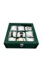 Watch Box 12 Pieces Green Faux Leather - 3
