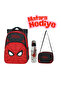 Triple First School Backpack Set with Spider Eye Nutrition Bag and Water Bottle (2018Set)