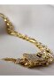Steel Necklace Gourmet Model Zircon Stone Gold Stainless - 5
