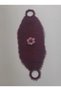 Hand Knitted Long Model Burgundy Color Bath Towel - 3