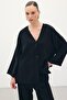 Women's Button Kimono Short Sleeve Blouse 1847-6040 - 6