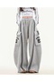 Gray 23 Number Y2K Pocket Detail Knitted Pants Tracksuit