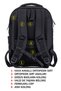Unisex Black School Backpack Medium Size High School College USB Type-C Waterproof Oxford Fabric - 6
