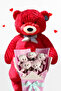 Plush Toy 90 cm Pink Teddy Bear Bouquet with Bear – Birthday and Valentine's Day Gift