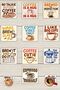 Coffee Themed Cup Wooden Mdf Coaster Set – Tea Coffee Presentation Decor