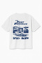Oversize White Unisex Fast and Furious Printed T-Shirt T-Shirt
