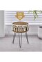 FFD Vanity Makeup Stool – Handwoven Natural Seagrass Ottoman with Sturdy Metal Legs - 3