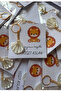 15 Pieces Oyster Keychain with Lion Figure Birthday Gift Welcome Baby Gift