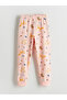 Pink Crew Neck Girl's Pajama Set - 3