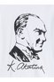 White Crew Neck Ataturk Printed Boy's T-Shirt - 5
