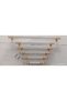 Yörük Square 96-128-160-192-224-320 mm White Gold Luxury Modern Drawer Wardrobe Cloakroom Furniture Handles - 4