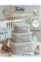 6-Piece Drop Patterned Baby Care Bag Hospital Release Organizer Luggage Set