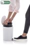 Lenox 2-Piece Bathroom Set 5 Lt Pedal Bathroom Trash Can + Toilet Brush Set - White - 5