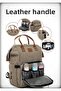 Luxury Leather Thermal Compartment Waterproof Stain Resistant Wipe-Clean Mom and Baby Care Backpack