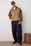 Camel Unisex Oversize/Geniş Kesim Renk Blok Sıcak Tutan Peluş Sweatshirt TMNAW22SW1477 - 4