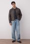 Brown Regular Fit 100% Pu Faux Leather Men's Coat Tmnaw26Mo00010