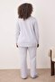 Lila %100 Pamuklu Çizgili Gömlek-Pantolon Örme Pijama Takımı TBBAW26AI00017 - 4