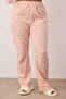 Pembe %100 Pamuklu Çiçekli Biyeli Örme Pijama Takımı TBBAW26AI00007 - 3